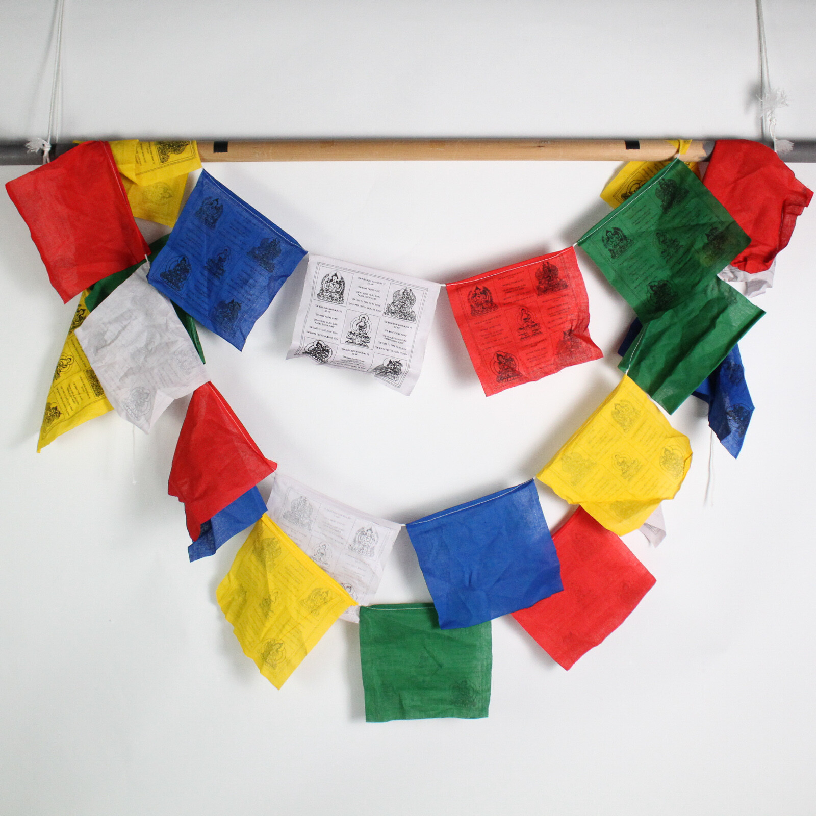 Multicolor Hand Block Printed Tibetan Prayer Flags Made in Nepal