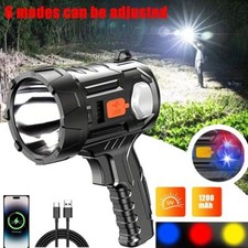 900000000LM Bright Solar USB Rechargeable LED Spotlight Handheld Flashlight IPX4