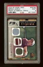 2003 SP Game Used Golf F9F Triple Swatch 09/25 SERGIO GARCIA PSA 9 *1594