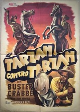 TARZAN CONTRO TARZAN- Poster originale -1F -Buster Crabbe-Western U.S.A.-1944