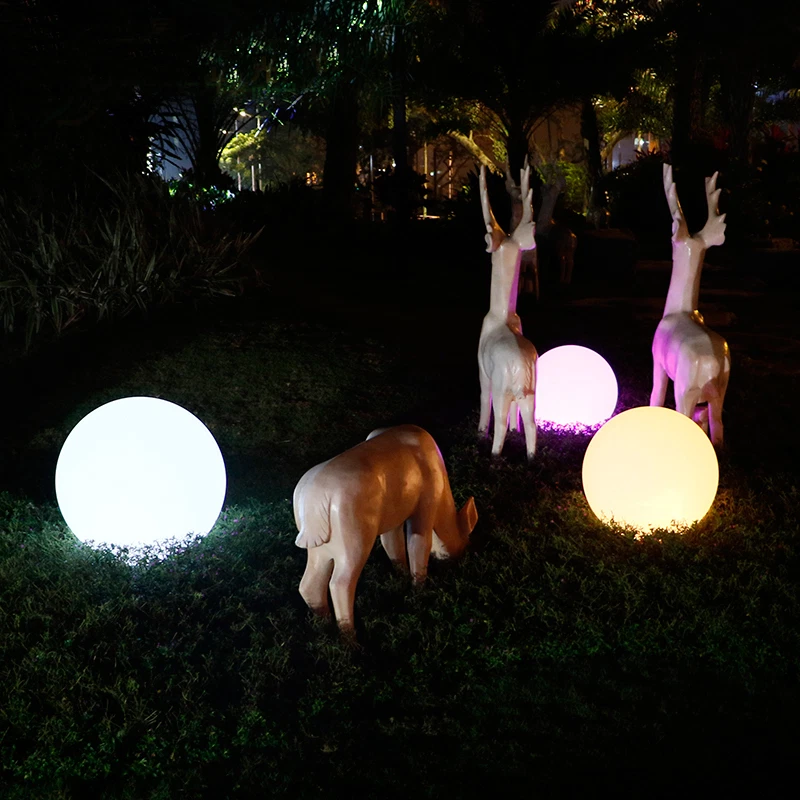 LED Light Ball 9.8inch Glow Balls Remote Cordless Night Light Rechargeable Pool