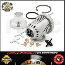 SILVER SSQV SQV BOV SEQUENTIAL TURBO BOOST BLOW OFF VALVE + FITTING ADAPTER