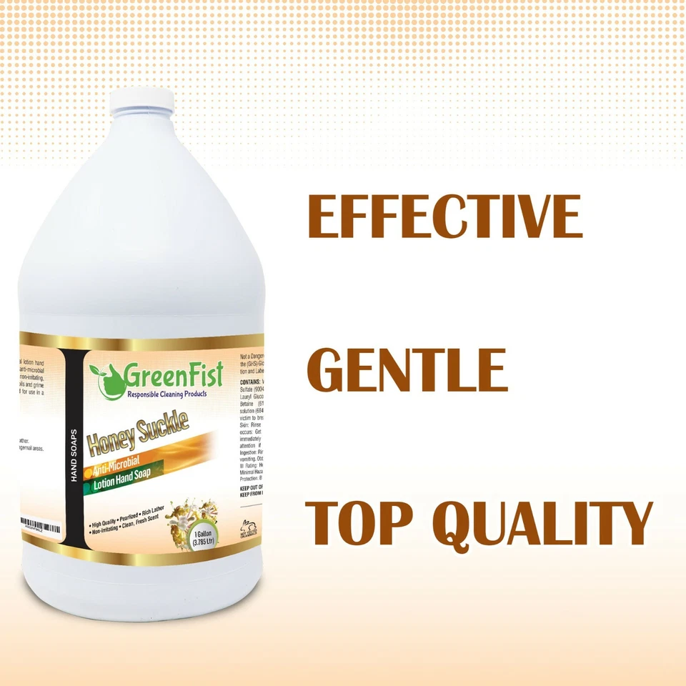 GreenFist Antimicrobial Lotionized Hand Soap Liquid Refill Honey Suckle 1 Gal - Image 3 of 4
