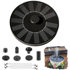 Solar Bird Bath Fountain Pump with 6 Nozzle and Anti-Collision Pole1.4w Solar...