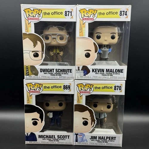 Funko Pop! Television The Office Lot Michael #869 Jim #870 Dwight #871 Kevin 874