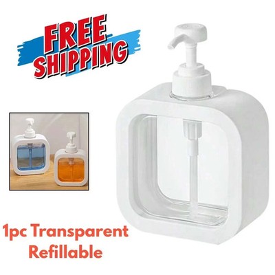 500 ml Seifenspender Flasche Pumpe Kunststoff Hand Flüssigkeit Bad Shampoo leer UK..