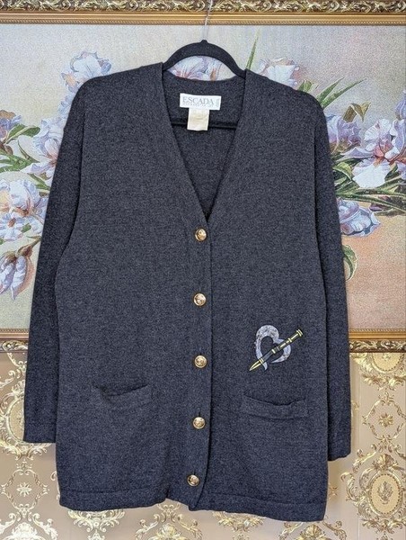 Women Escada by Margaretha Ley Sweater Charcoal
