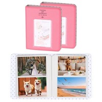 "2 Pack Small Photo Album,4X6\" Pockets Photo Book Mit Frontfenster,Hellrosa"
