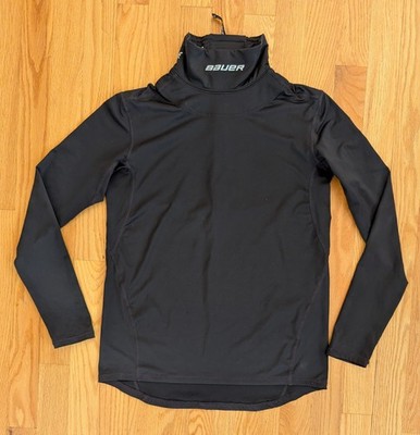 Bauer LS Cut Resistant Neck Protect Base Layer Top Youth Size Large Bnq 1116 Zip