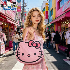 Sanrio Hello Kitty Pink/Black Tote Bag 46cm x 35cm x 15cm Animation