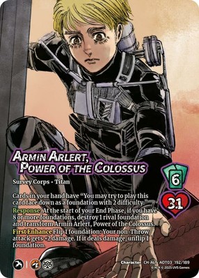1X-Armin Arlert, Power of the Colossus // Colossus Titan, Finale (Alternate Art)