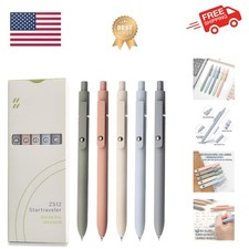 Gel Pens, 5 Pcs 0.5mm Black Ink Pens Fine Point Smooth Writing Pens, Series ...