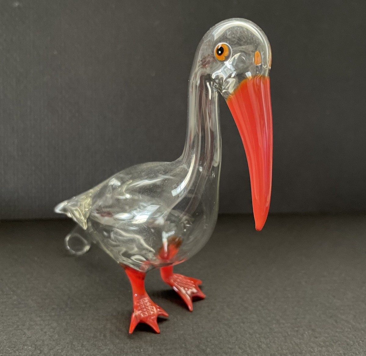 Vintage Bols Hand Blown Art Glass Small Bird Animal Shaped Liquor
