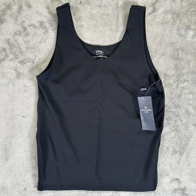 #ad Abercrombie And fitch Cropped Black Tank Top Size XL $12.36