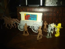 MARX PLAYSET MEDICINE WAGON CUSTOM MADE DR. BROWN'S SNAKE OIL STICKERS LOT OF 4