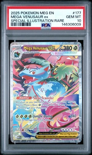 2025 POKEMON MEG EN-MEGA EVOLUTION #177 MEGA VENUSAUR EX PSA 10
