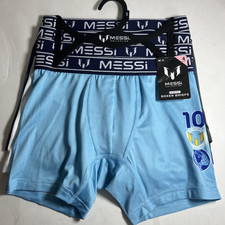 Messi Collection 4 Pack Stretch Boxer Briefs - Boy's Size M (8) NEW