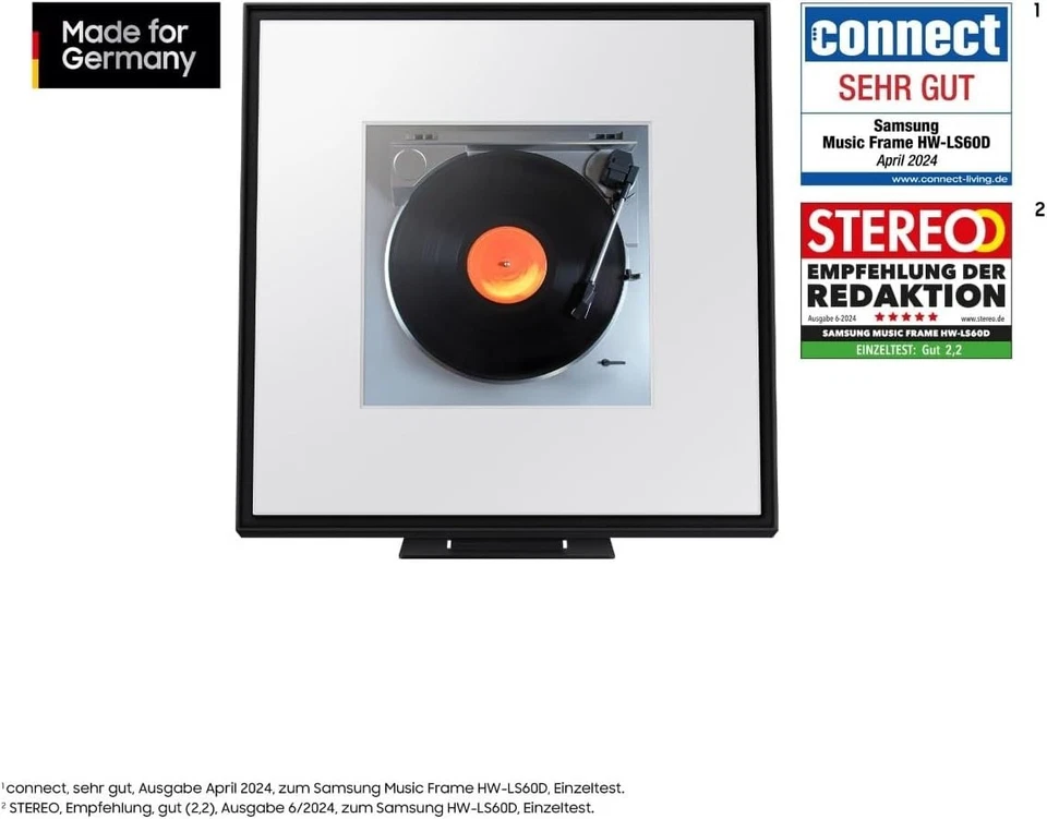 Samsung Music Frame HW-LS60D/ZG Bluetooth streaming wireless nero - Immagine 3 di 3