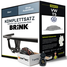 Für VW T5 Caravelle Anhängerkupplung starr +eSatz 7pol 09.2009-07.2015 AHK