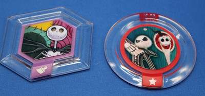 Disney Infinity Power Disc Jack Skellington Sandy Claws Surprise Lot of 2