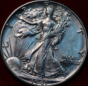 Uncirculated 1941-D Denver Mint Silver Walking Liberty Half