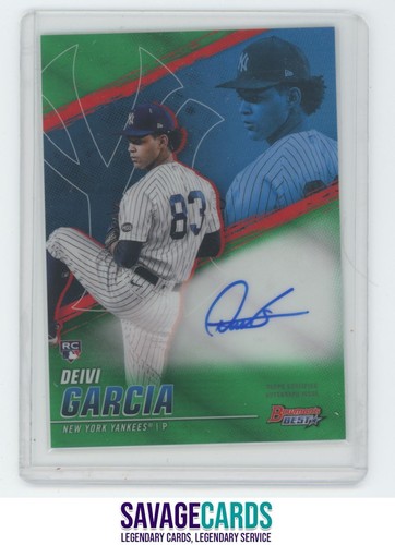 2021 Bowman's Best of 2021 Auto Green Refractor Deivi Garcia RC /99 #B21-DG New