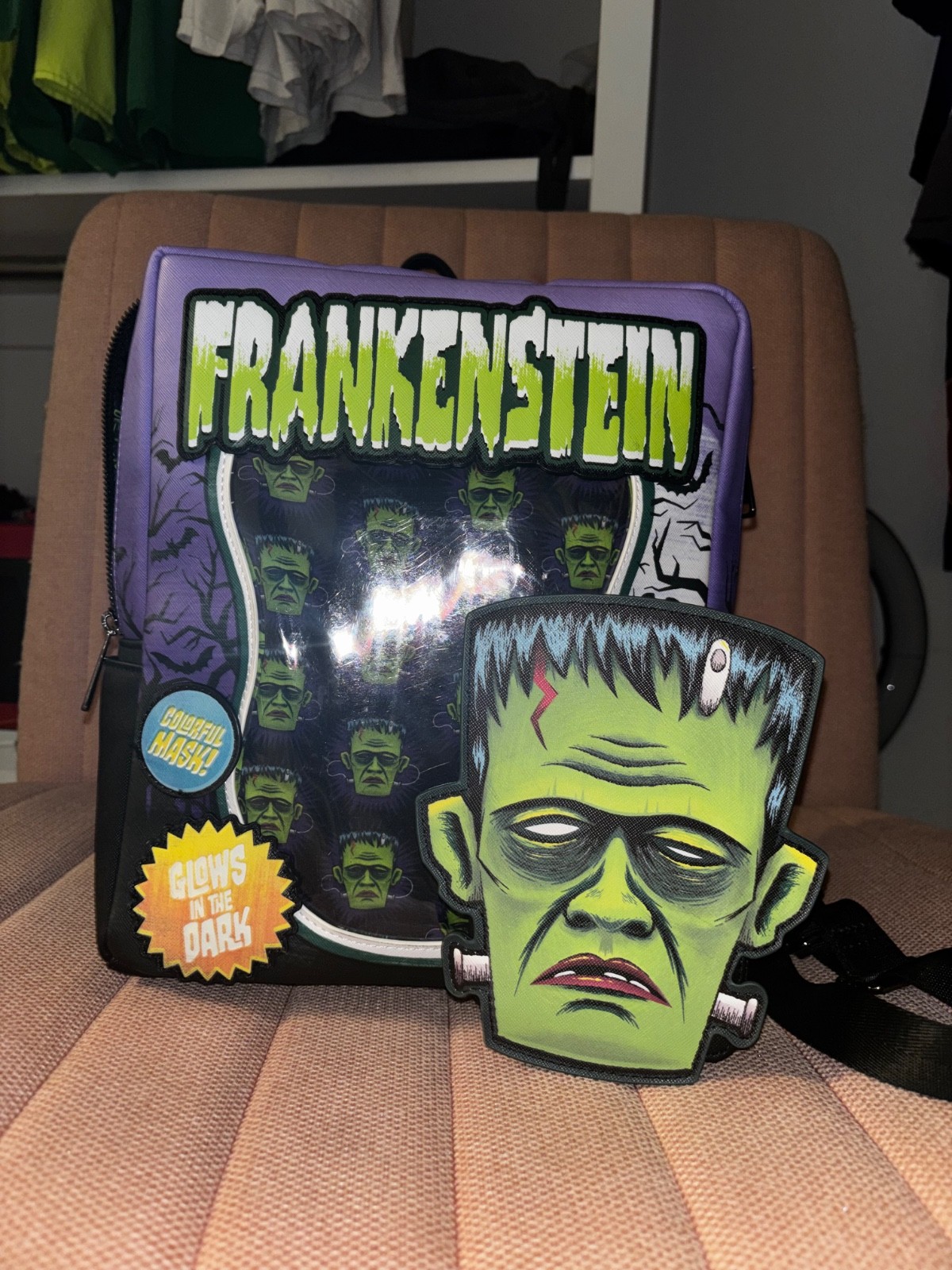 loungefly mini backpack monster frankenstien - image 3