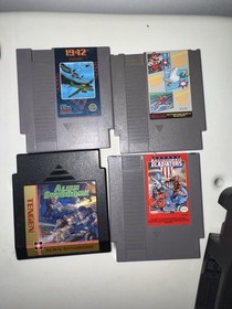 Nintendo NES Advantage Joystick Mixed Lot w/ Games 1942 Alien Syndrome