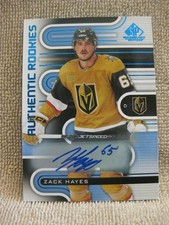 2022-23 SP Game Used Autographs Blue #156 Zack Hayes Auto NHL hockey