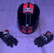 HJC RPHA 11 FESK Motorradhelm Größe M + Handschuhe – unfallfrei
