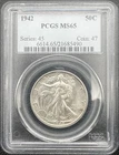 1942 MS65 Walking Liberty Half Dollar PCGS