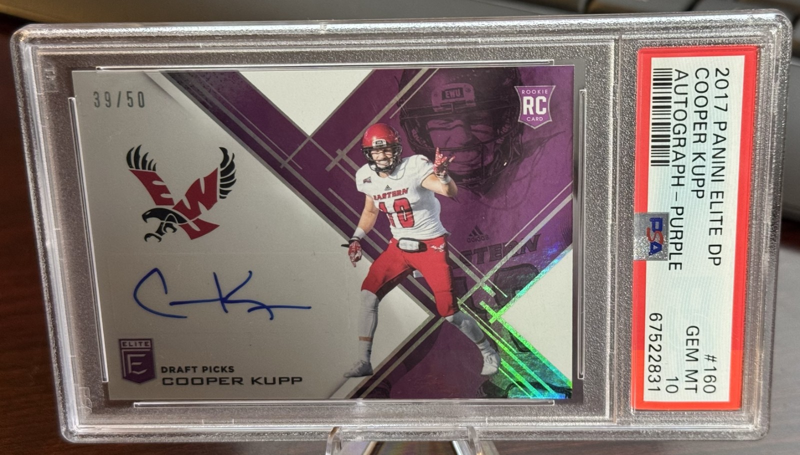 Cooper Kupp Panini Elite Draft Picks #160 Autograph Purple
