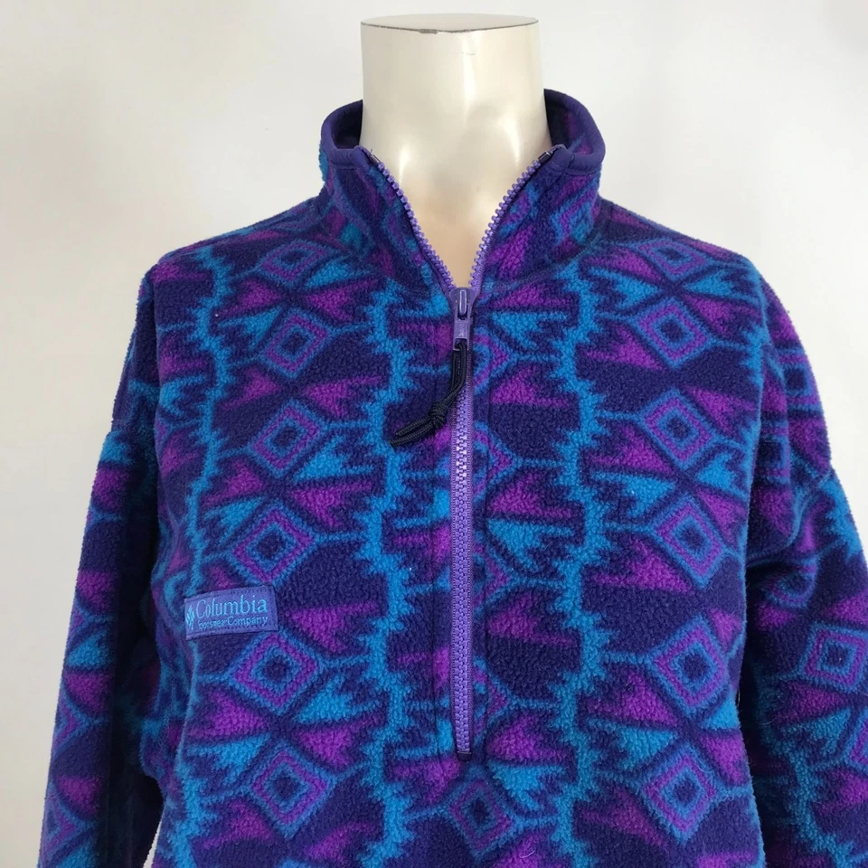 CHAQUETA POLAR AZTECA COLOMBIA - MUJER MEDIANA - AZUL MORADO 1/4 CREMALLERA MANGA LARGA Foto 2 de 4