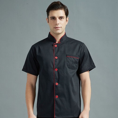 Short Long Sleeve Chef Uniform Unisex Overalls New Work Uniform Restaurant - Picture 9 of 21
