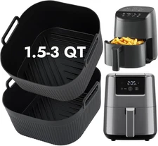 BYKITCHEN 5.5" Silicone Air Fryer Liners – Mini Reusable 1.5-3QT Airfryer