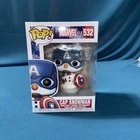 FUNKO POP 2019 MARVEL CAP SNOWMAN #532 HOLIDAY CAPTAIN AMERICA W/ Protector