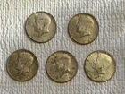 1969D Kennedy Half Dollar 40% Silver lot of 5 Circulated