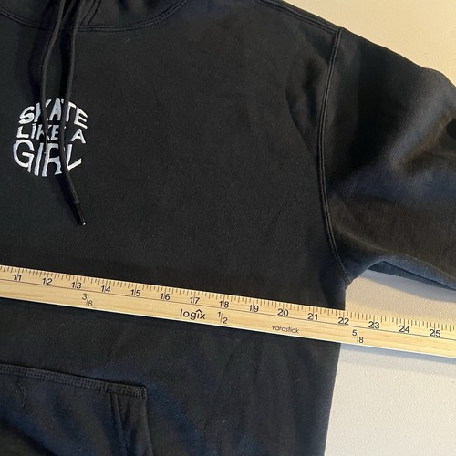Nike SB Skate Like A Girl Hoodie Sweatshirt Men’s Medium Hoodie Sweater Black - Picture 6 of 7