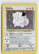 Clefairy Holo Rare Base Set 005/102 MP
