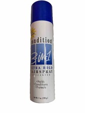  1 Condition 3-in-1 Extra Hold Hairspray w/ Sunscreen, Unscented 7oz