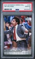 2014 UD MARCH MADNESS COLL #JV2 JIM VALVANO PSA 10
