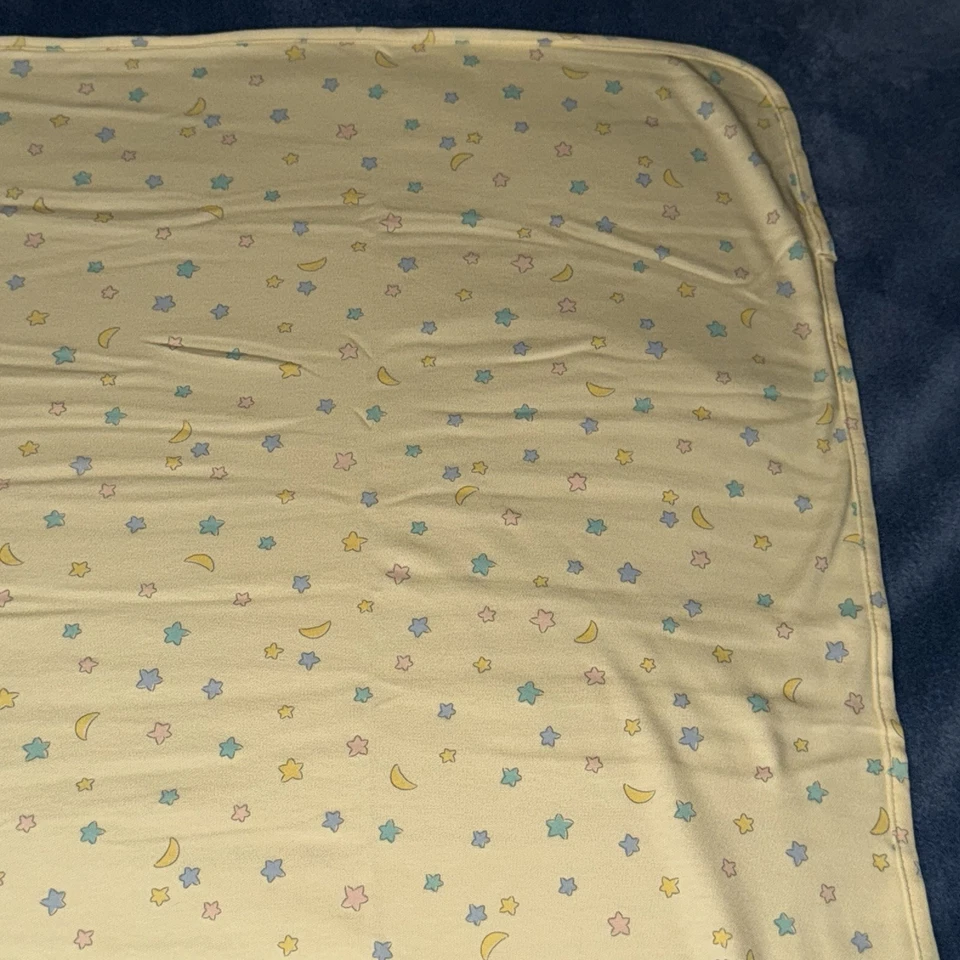 Manta Bebé Carter's Vintage Estrellas Luna Amarillas 100% Algodón Hecha en EE. UU. NUEVA SIN ETIQUETAS Foto 4 de 4