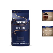 Rich Super Crema Coffee Blend - Arabica & Robusta, 35.2 oz for Espresso Lovers 12.95 per pound