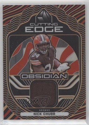 2021 Panini Obsidian Cutting Edge Electric Etch Orange 67/75 Nick Chubb ni4
