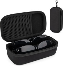 Double Eyeglasses Case, Hard Shell Dual Glasses Case Travel Sunglasses Organizer
