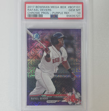 Bowman Mega Box Chrome Prospects Rafael Devers #BCP101 Purple Refractor /250 PS…