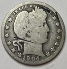 1904 - Barber Quarter - VG - Exact Coin Imaged #BAR139