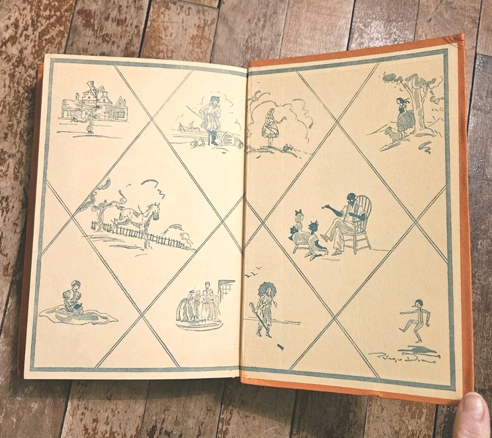 Early 1900s. Pinocchio by C. Collodi | Hardcover Antique Classic Book Orange