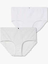 2er Pack Slips weiß 48/50 Sheego Damen Hüftslip mit Shaping-Effekt 2tlg. K63
