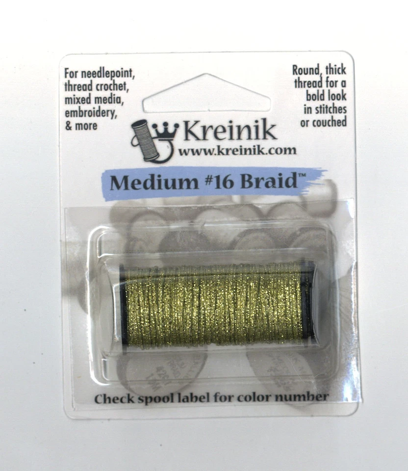Kreinik Metallic Thread - 11 Yards of #5835 Golden Olive M #16 Braid - #B3849 - Image 3 of 3